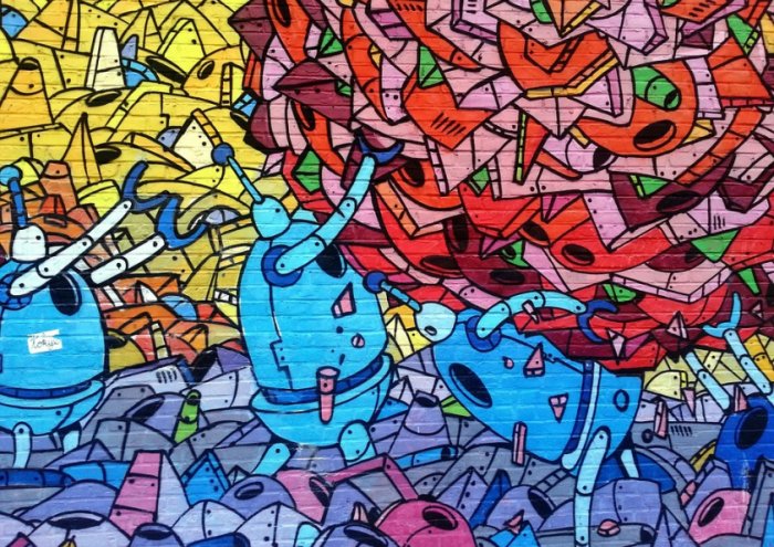 Graffiti Wall Mural Painting Arts Colorful Urban